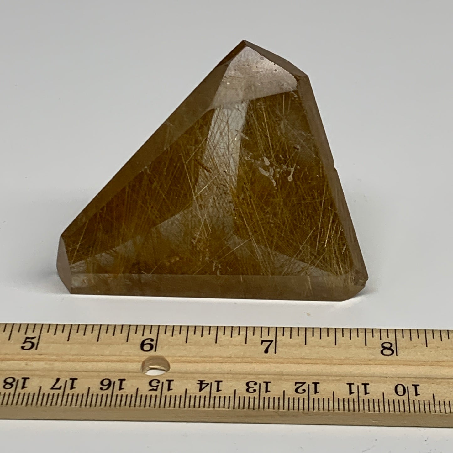 115.4g, 2.7"x2.5"x1.2", Natural Golden Rutile Quartz Crystal Chunk from Brazil,B