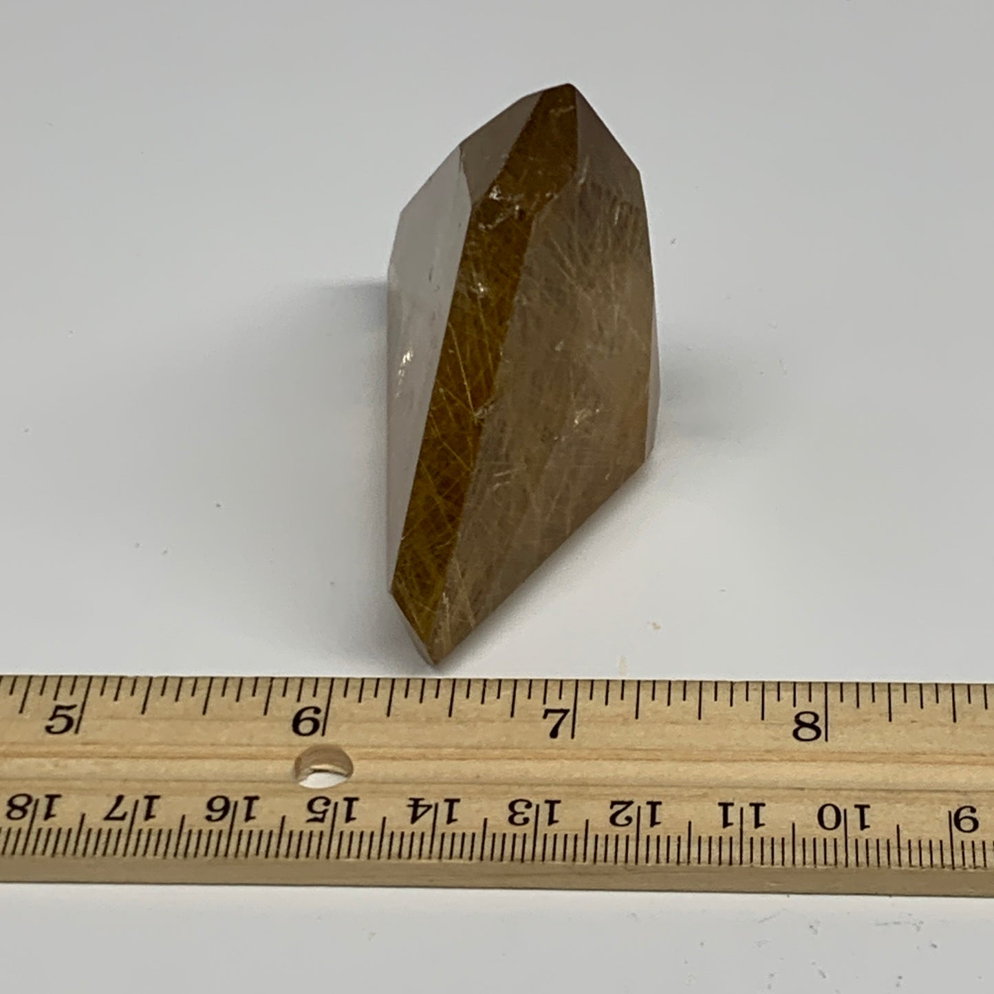 115.4g, 2.7"x2.5"x1.2", Natural Golden Rutile Quartz Crystal Chunk from Brazil,B
