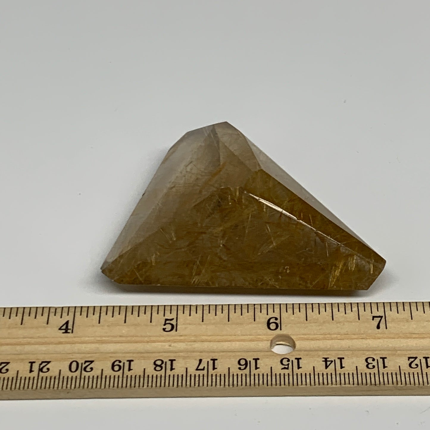 115.4g, 2.7"x2.5"x1.2", Natural Golden Rutile Quartz Crystal Chunk from Brazil,B