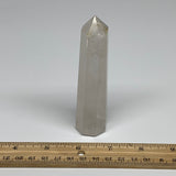 121.1g, 4.2"x1", Natural Quartz Crystal Tower Point Obelisk @India, B31349