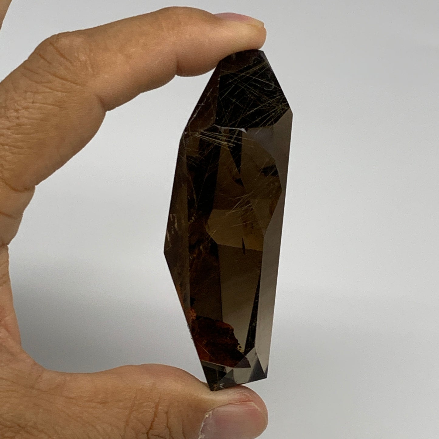 94.9g, 2.9"x1.7"x0.9", Natural Golden Rutile Quartz Crystal Chunk from Brazil,B2