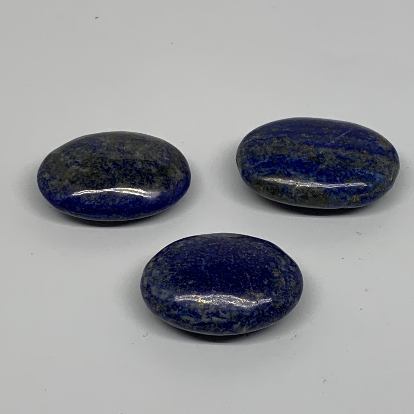 180g, 2"-2.2", 3pcs, Natural Lapis Lazuli Palm Stone @Afghanistan, B36928