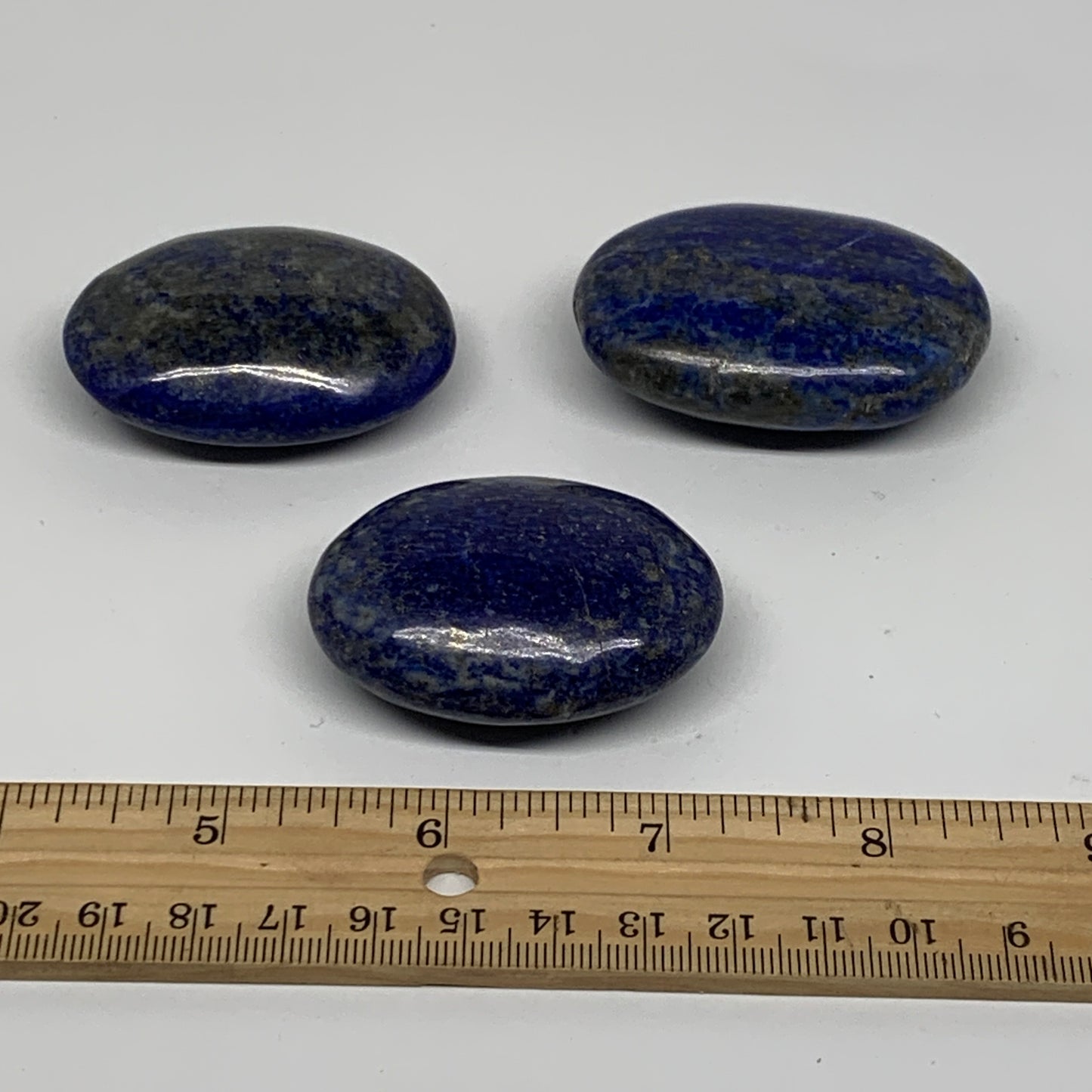 180g, 2"-2.2", 3pcs, Natural Lapis Lazuli Palm Stone @Afghanistan, B36928