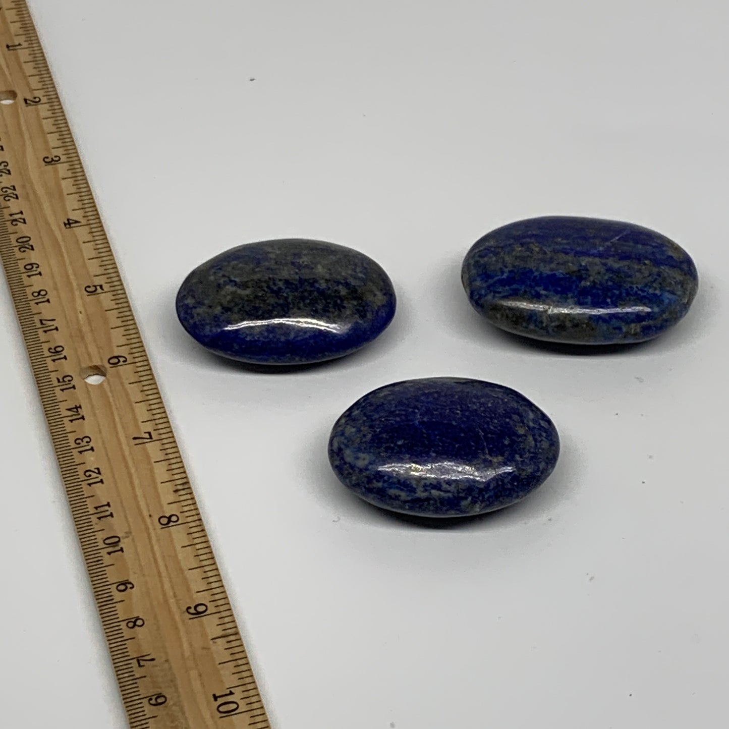180g, 2"-2.2", 3pcs, Natural Lapis Lazuli Palm Stone @Afghanistan, B36928