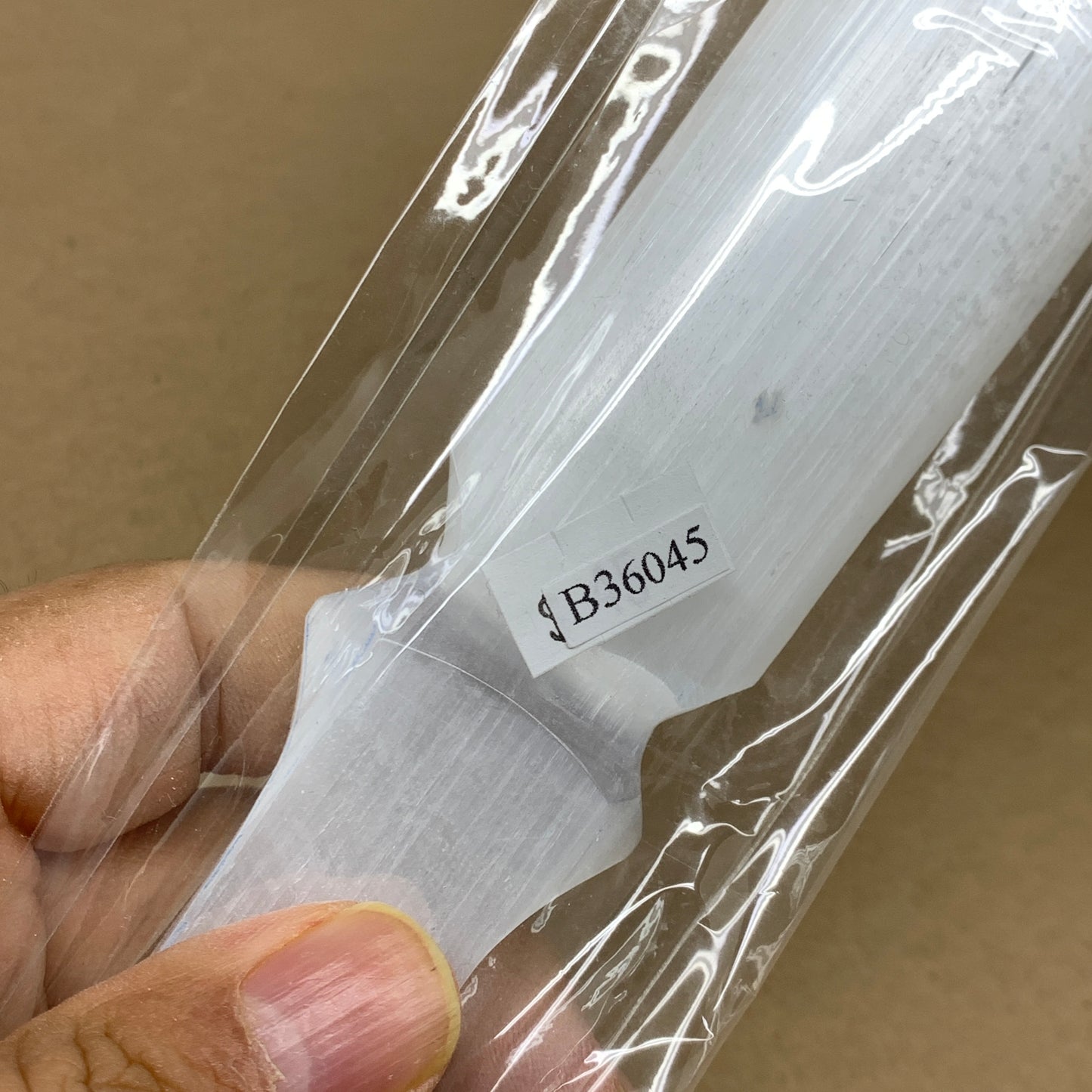 210g, 11.5"x1.4"x0.6", Natural Selenite Crystal Dagger (Satin Spar), B36045