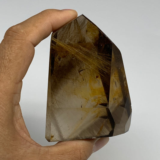 288.5g, 3"x2.3"x1.6", Natural Golden Rutile Quartz Crystal Chunk from Brazil,B27