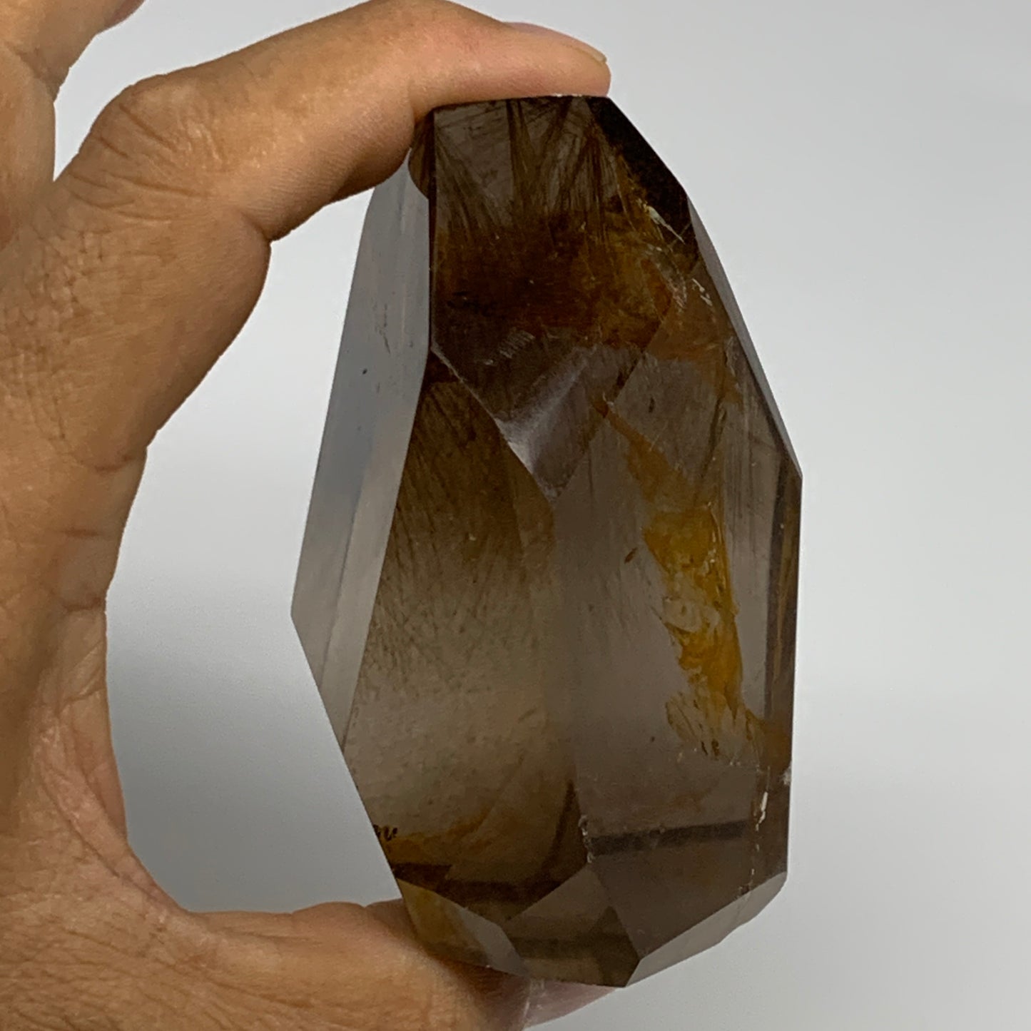 288.5g, 3"x2.3"x1.6", Natural Golden Rutile Quartz Crystal Chunk from Brazil,B27