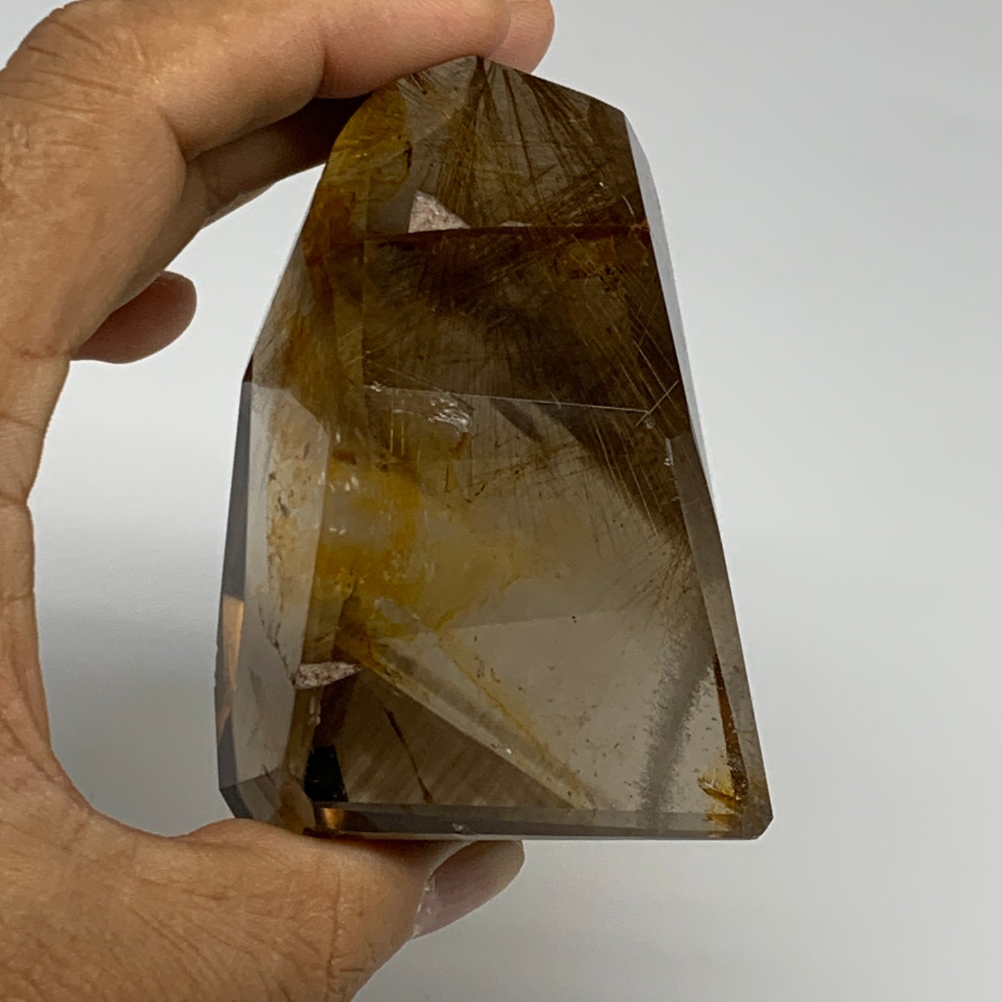 288.5g, 3"x2.3"x1.6", Natural Golden Rutile Quartz Crystal Chunk from Brazil,B27