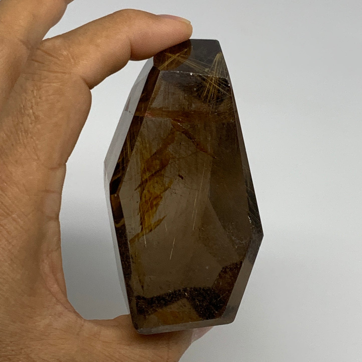 288.5g, 3"x2.3"x1.6", Natural Golden Rutile Quartz Crystal Chunk from Brazil,B27