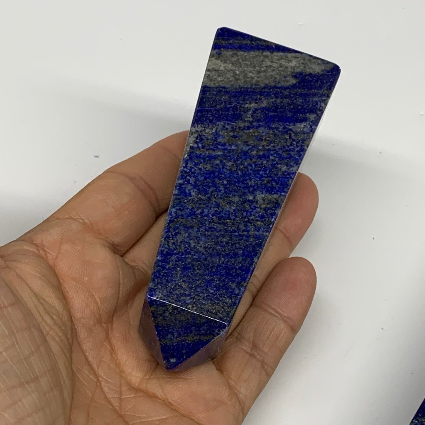 2.7 lbs, 3.7" - 4.8", 5pcs, Natural Lapis Lazuli Towers, Obelisks, B30512