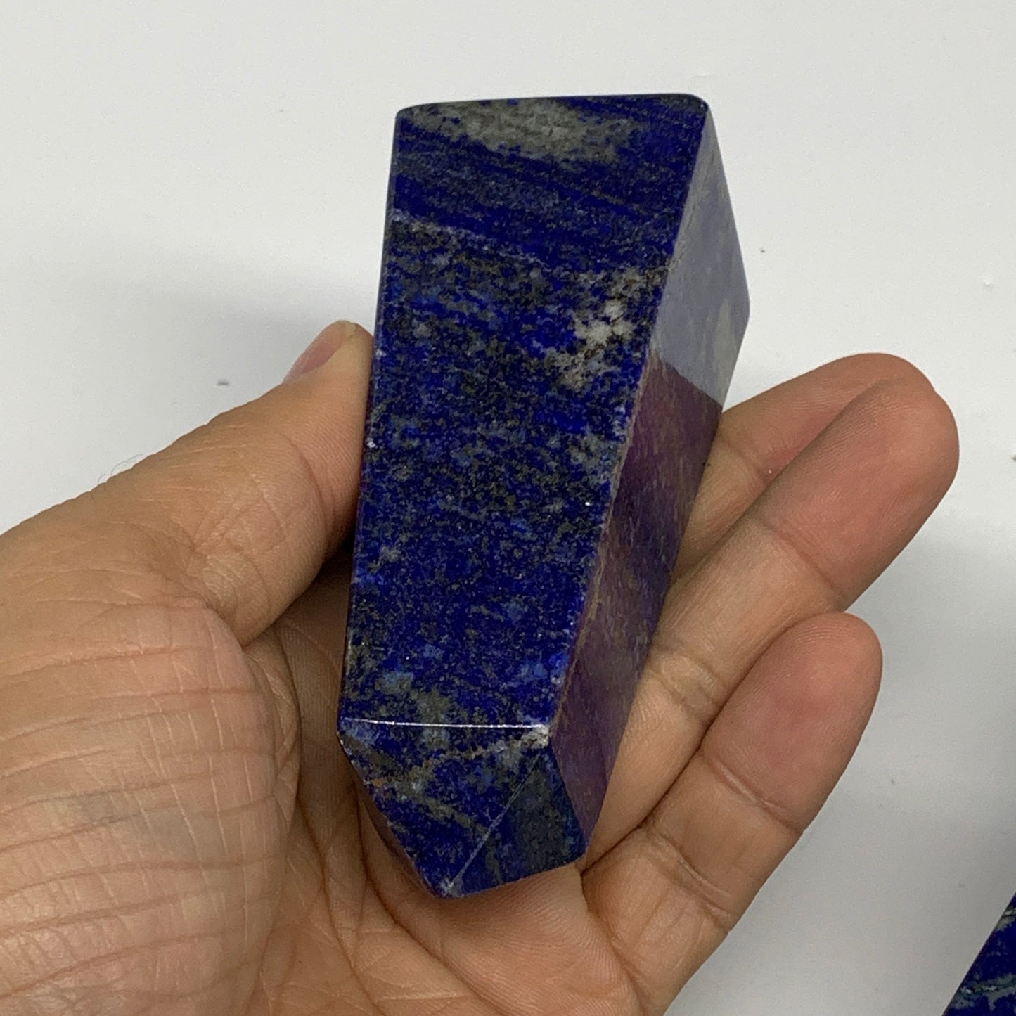 2.7 lbs, 3.7" - 4.8", 5pcs, Natural Lapis Lazuli Towers, Obelisks, B30512