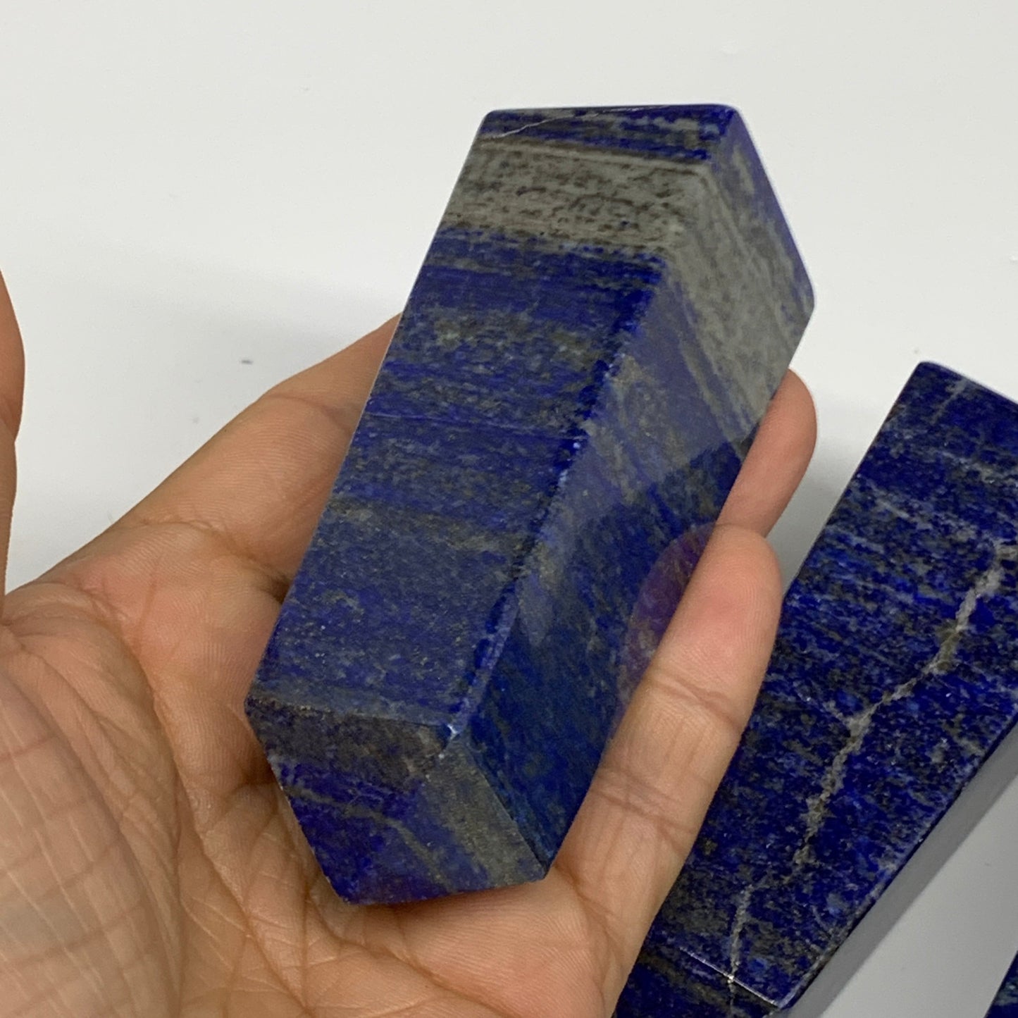 2.7 lbs, 3.7" - 4.8", 5pcs, Natural Lapis Lazuli Towers, Obelisks, B30512