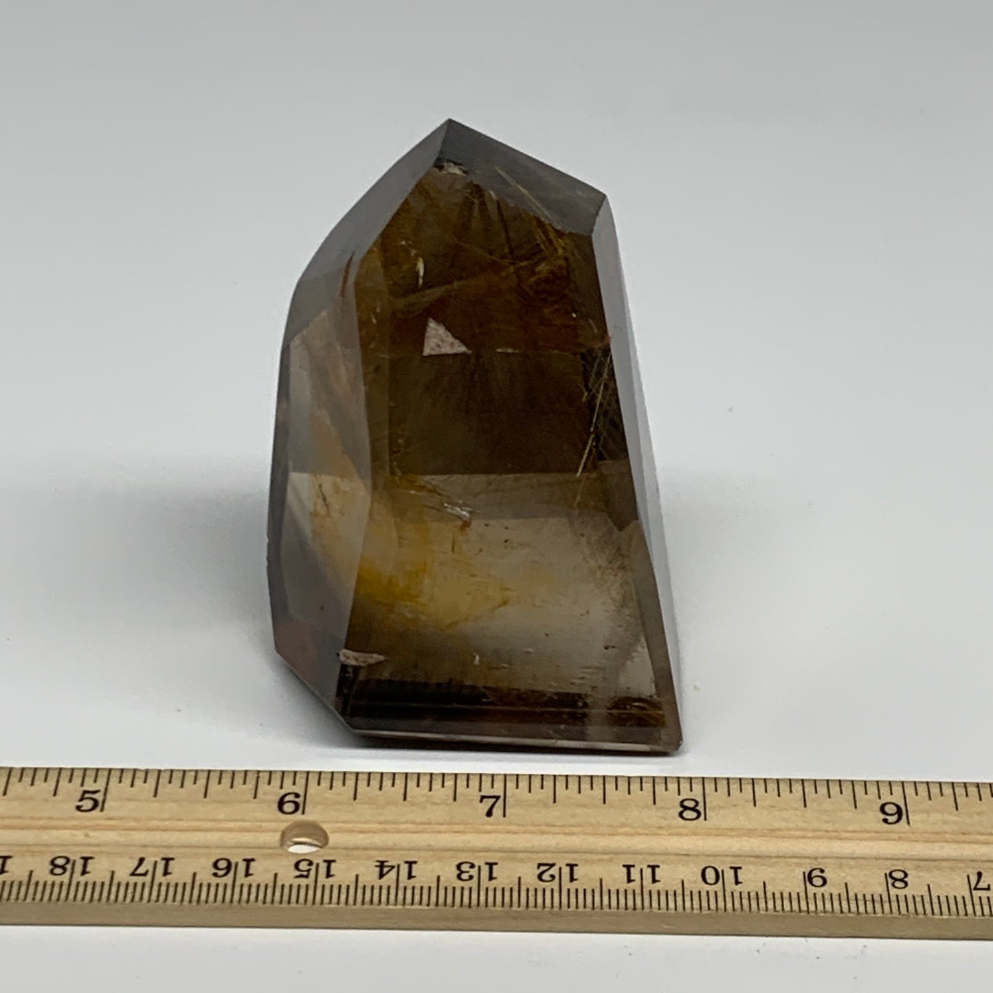 288.5g, 3"x2.3"x1.6", Natural Golden Rutile Quartz Crystal Chunk from Brazil,B27