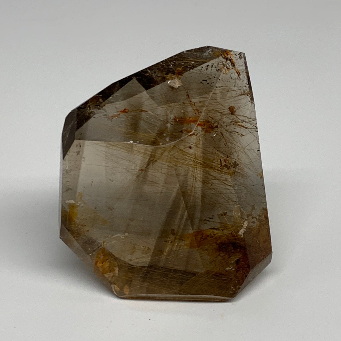 231.4g, 3.4"x2.8"x1.1", Natural Golden Rutile Quartz Crystal Chunk from Brazil,B