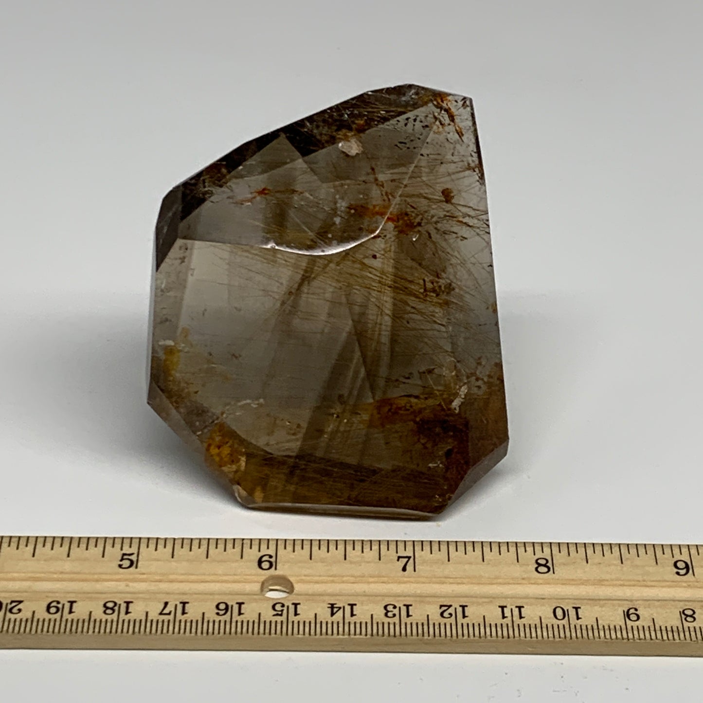 231.4g, 3.4"x2.8"x1.1", Natural Golden Rutile Quartz Crystal Chunk from Brazil,B