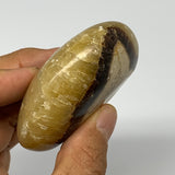 148.4g, 2.6"x2.3"x1.1", Septarian Nodule Palm-Stone Polished Reiki, B28215