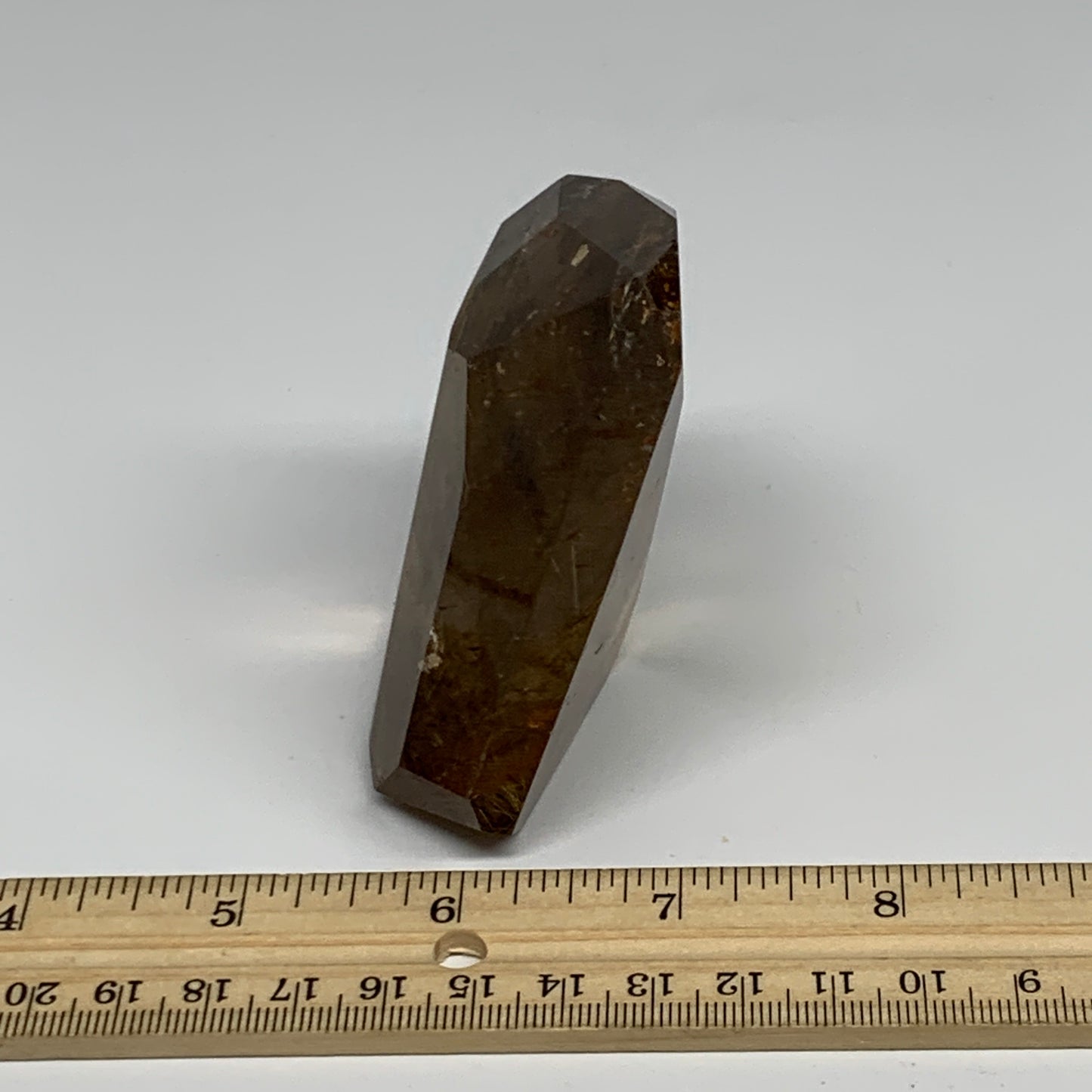 231.4g, 3.4"x2.8"x1.1", Natural Golden Rutile Quartz Crystal Chunk from Brazil,B