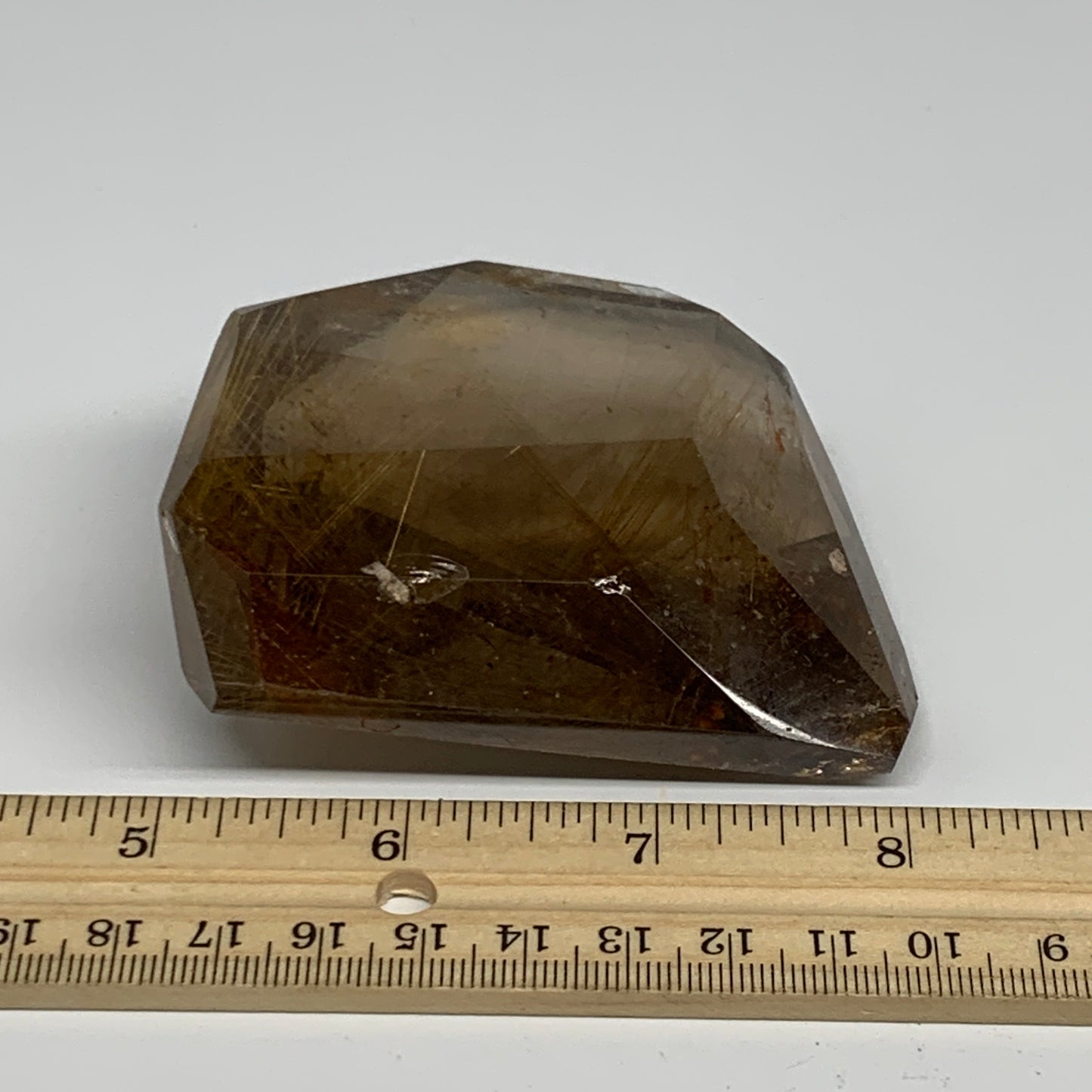 231.4g, 3.4"x2.8"x1.1", Natural Golden Rutile Quartz Crystal Chunk from Brazil,B