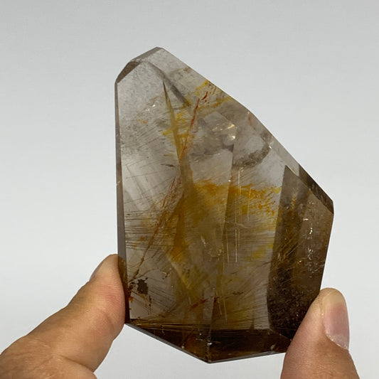 169.2g, 2.7"x2.1"x1.6", Natural Golden Rutile Quartz Crystal Chunk from Brazil,B