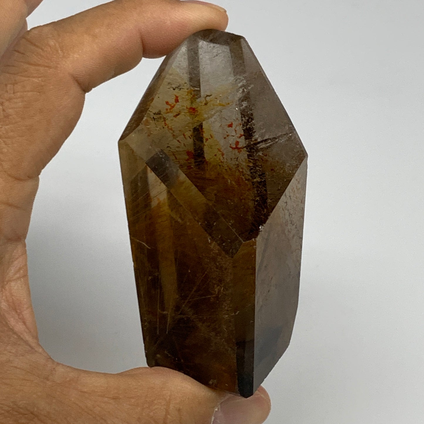 169.2g, 2.7"x2.1"x1.6", Natural Golden Rutile Quartz Crystal Chunk from Brazil,B