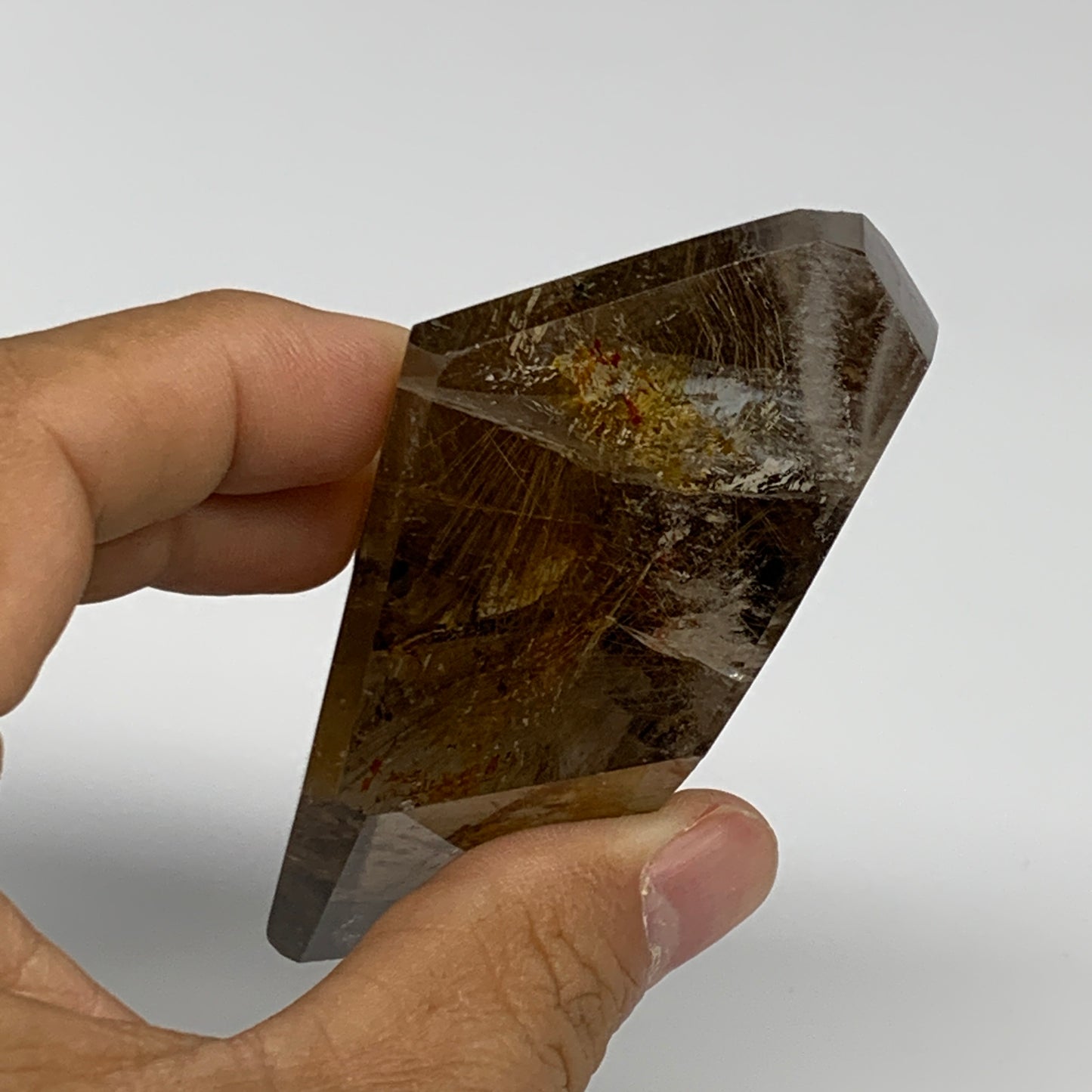 169.2g, 2.7"x2.1"x1.6", Natural Golden Rutile Quartz Crystal Chunk from Brazil,B