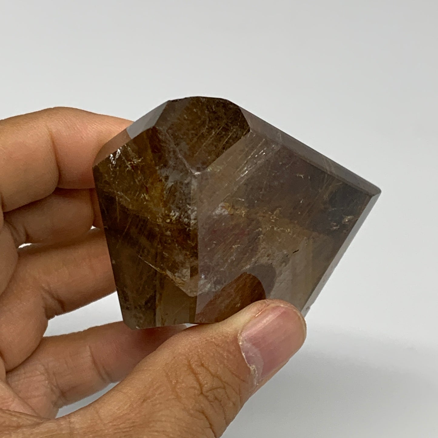 169.2g, 2.7"x2.1"x1.6", Natural Golden Rutile Quartz Crystal Chunk from Brazil,B