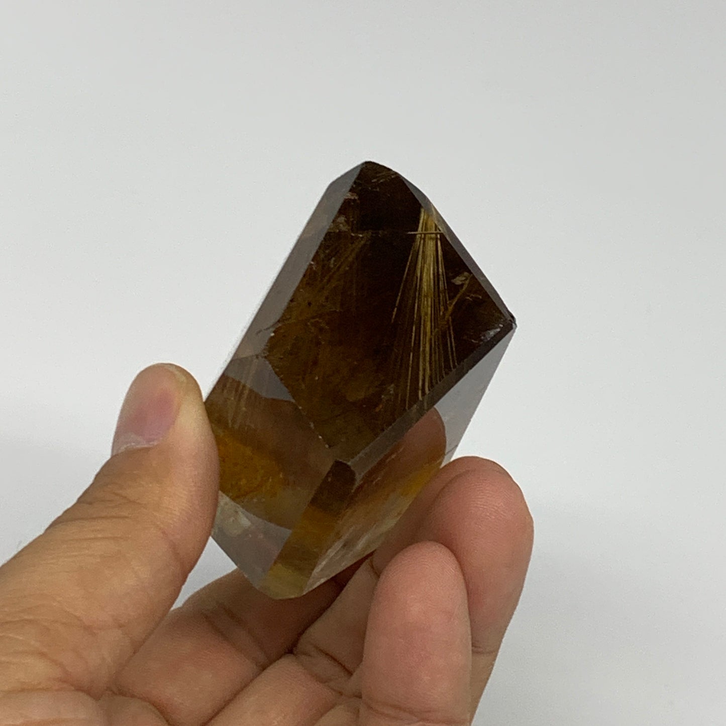169.2g, 2.7"x2.1"x1.6", Natural Golden Rutile Quartz Crystal Chunk from Brazil,B