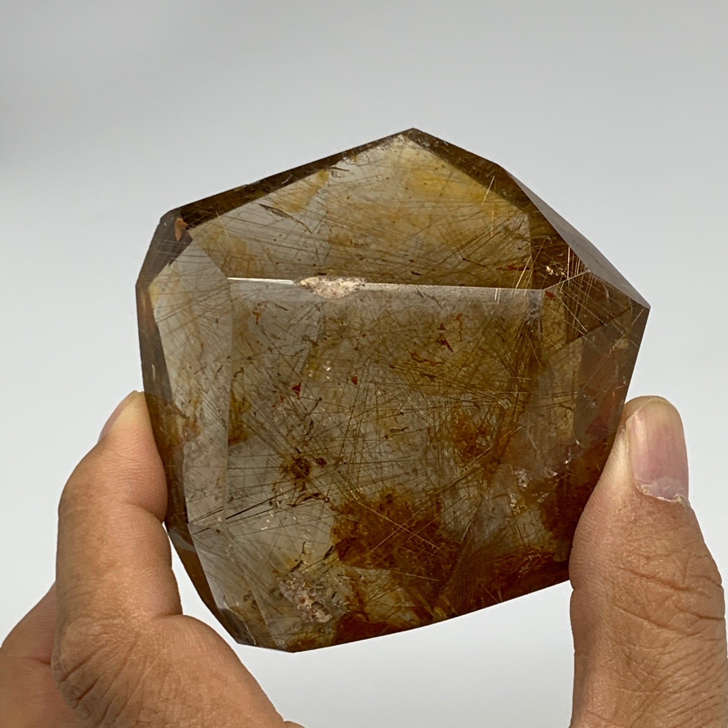 245.9g, 2.8"x3"x1.3", Natural Rutile Quartz Crystal Chunk from Brazil , B27477