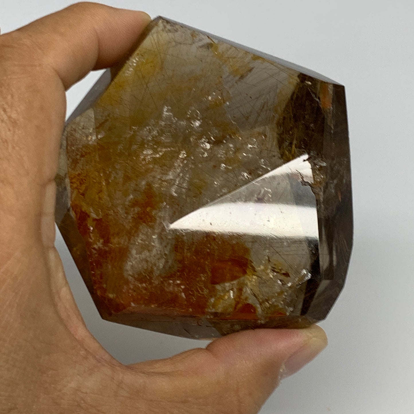 245.9g, 2.8"x3"x1.3", Natural Rutile Quartz Crystal Chunk from Brazil , B27477