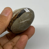 114.5g, 2.3"x1.8"x1.2", Septarian Nodule Palm-Stone Polished Reiki, B28212