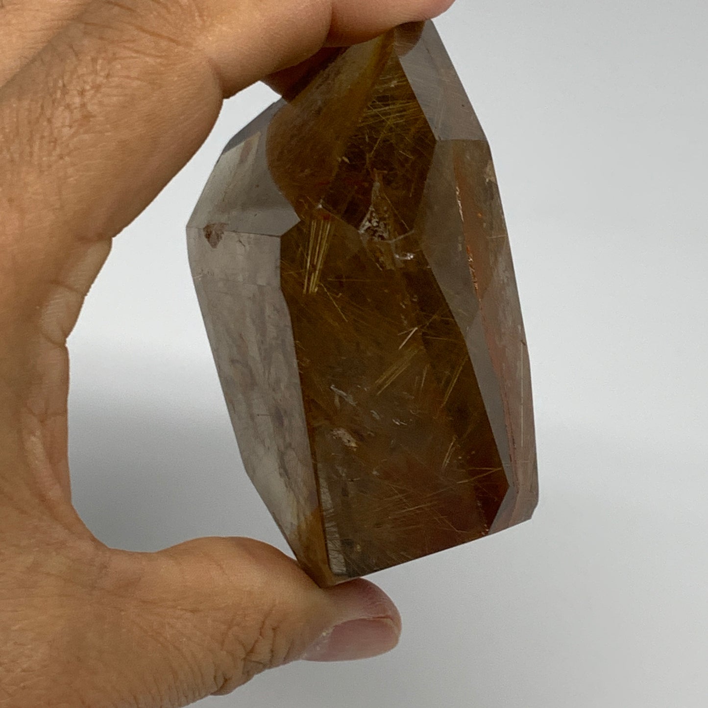 245.9g, 2.8"x3"x1.3", Natural Rutile Quartz Crystal Chunk from Brazil , B27477