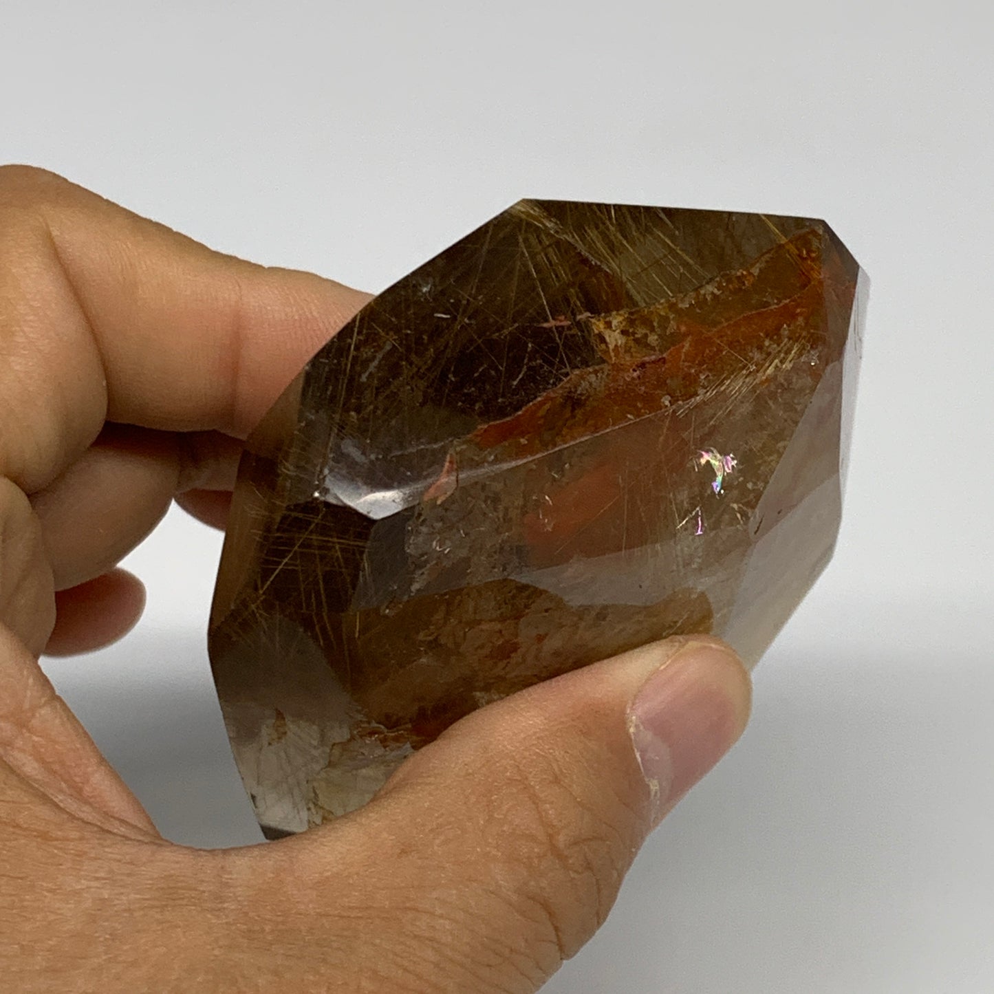 245.9g, 2.8"x3"x1.3", Natural Rutile Quartz Crystal Chunk from Brazil , B27477
