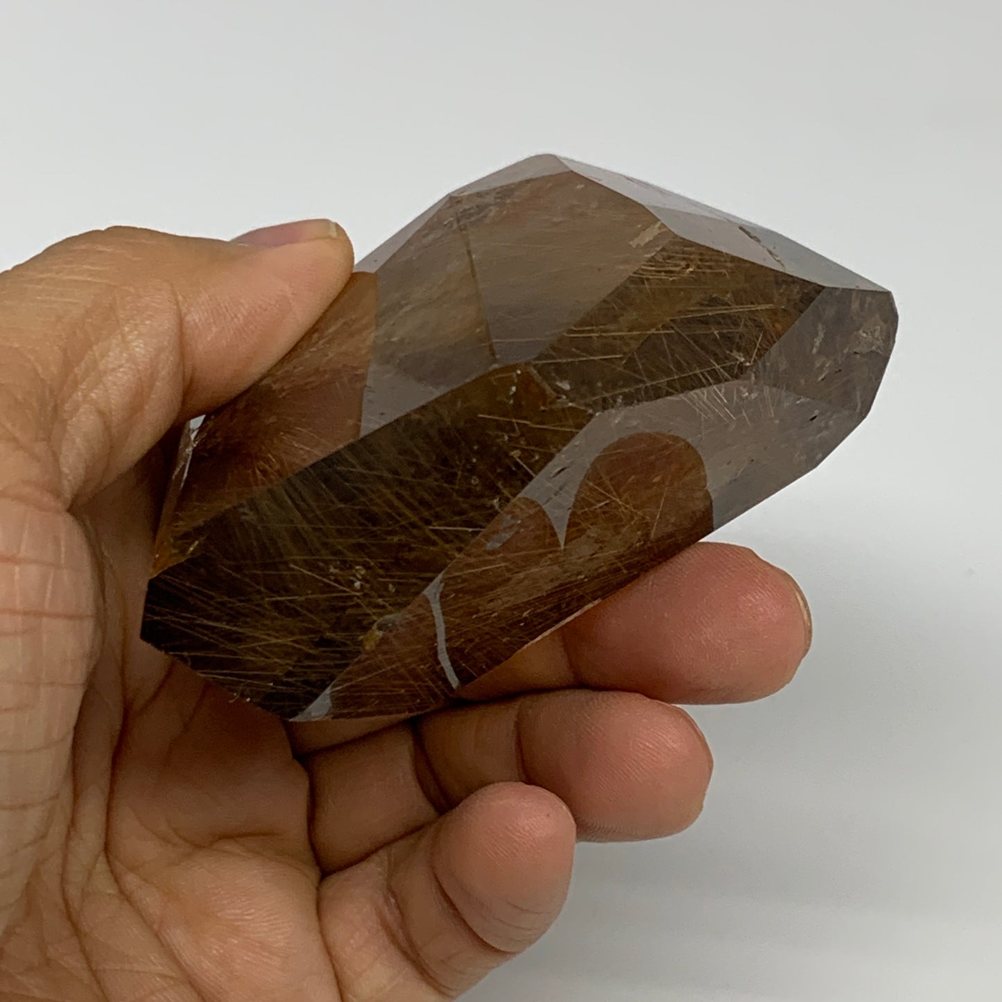 245.9g, 2.8"x3"x1.3", Natural Rutile Quartz Crystal Chunk from Brazil , B27477