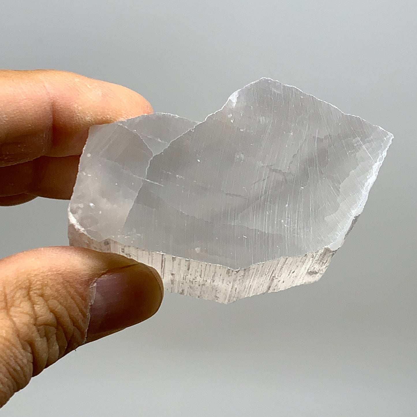 0.33 lbs, 2.3"-2.4", 2pcs, Natural Clear Selenite Crystal Slab Gemstone, B36930