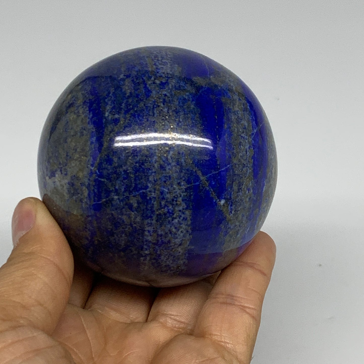 1.09 lbs, 2.7" (68mm), Lapis Lazuli Sphere Ball Gemstone @Afghanistan, B33335