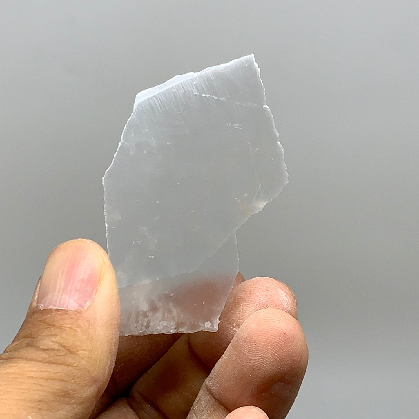 0.33 lbs, 2.3"-2.4", 2pcs, Natural Clear Selenite Crystal Slab Gemstone, B36930