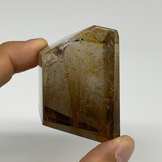 123.2g, 2"x1.4"x1.3", Natural Golden Rutile Quartz Crystal Chunk from Brazil , B