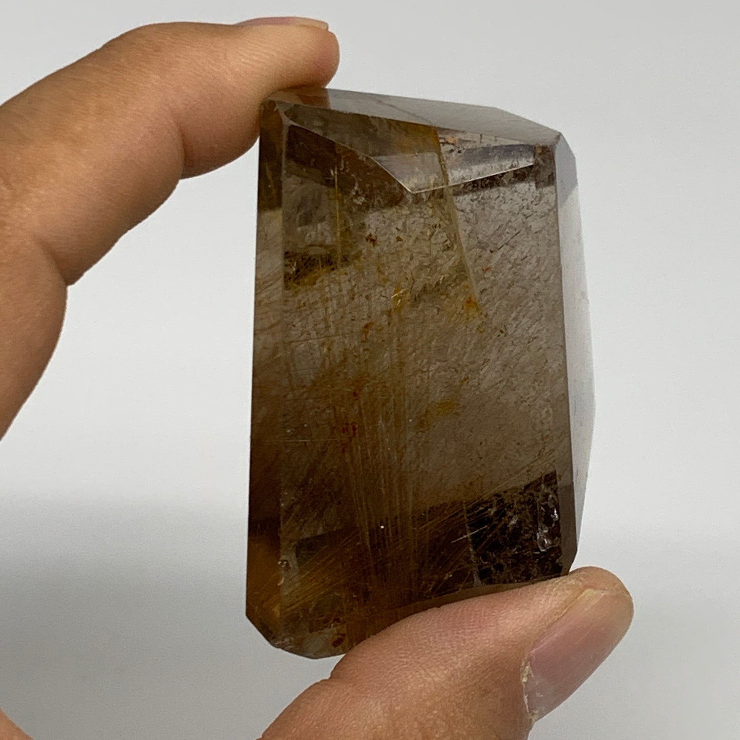 123.2g, 2"x1.4"x1.3", Natural Golden Rutile Quartz Crystal Chunk from Brazil , B