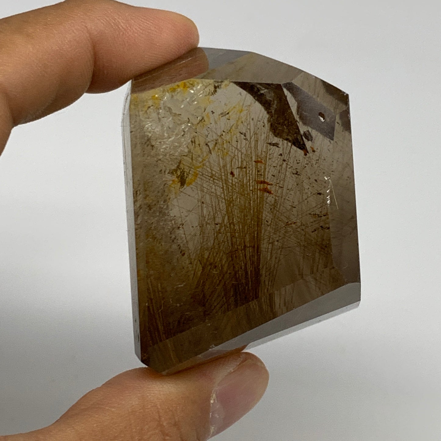 123.2g, 2"x1.4"x1.3", Natural Golden Rutile Quartz Crystal Chunk from Brazil , B