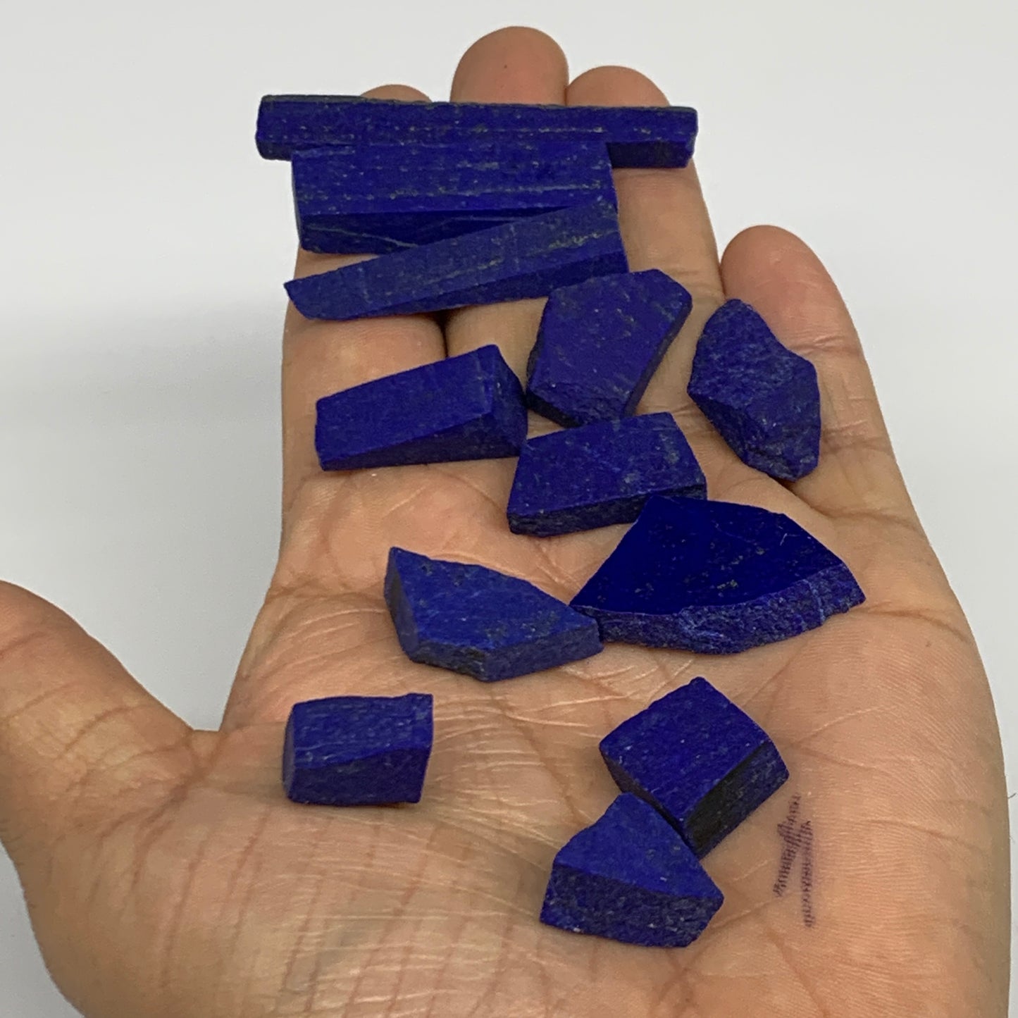 54.8g, 0.4"-2.1', 12pcs, High Grade Natural Rough Lapis Lazuli @Afghanistan,B326