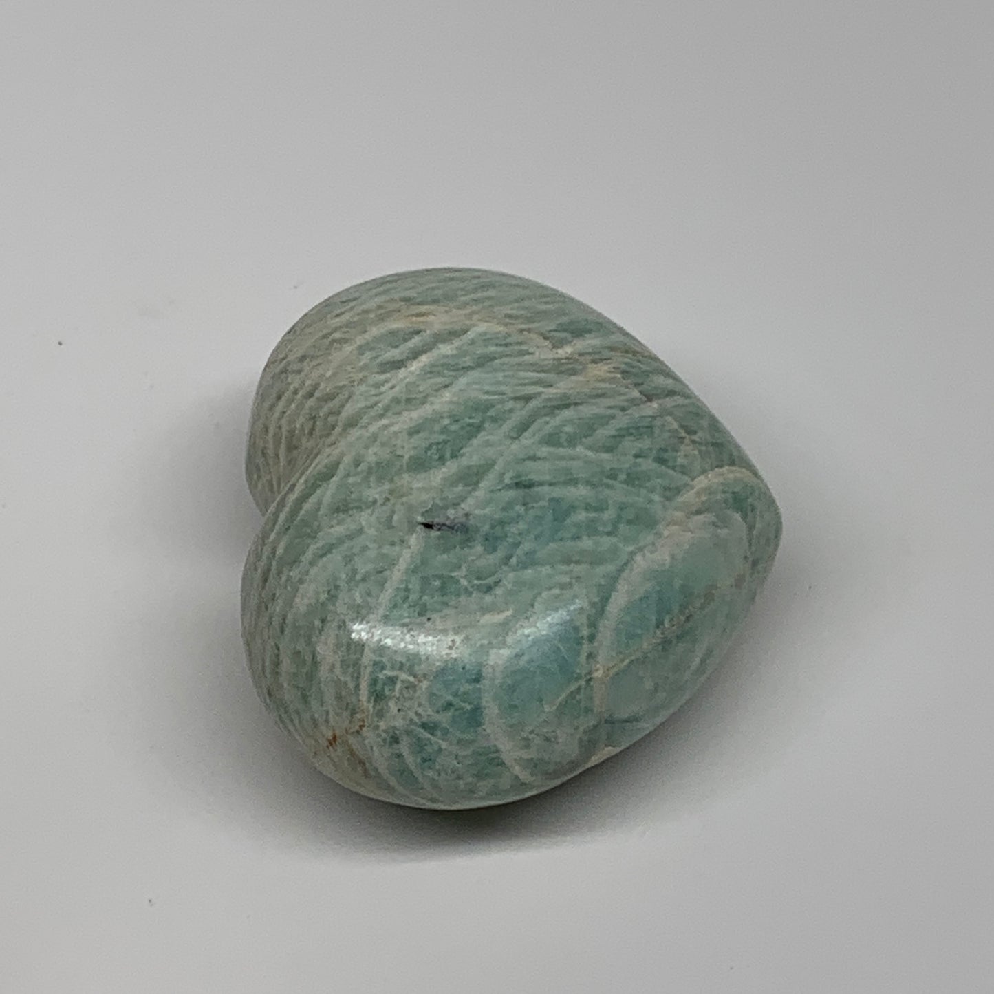 89.4g, 1.8"x"2.1"x1.1", Natural Amazonite Heart Polished Gemstone, B34734