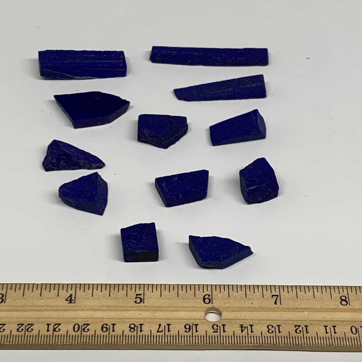 54.8g, 0.4"-2.1', 12pcs, High Grade Natural Rough Lapis Lazuli @Afghanistan,B326