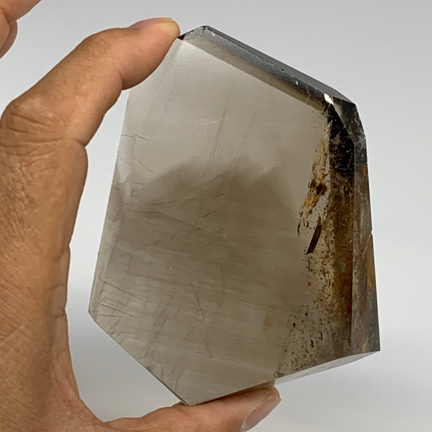 199g, 3.3"x2.7"x1", Natural Rutile Quartz Crystal Chunk from Brazil , B27482