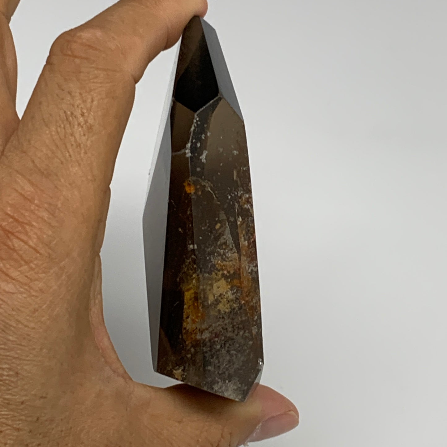 199g, 3.3"x2.7"x1", Natural Rutile Quartz Crystal Chunk from Brazil , B27482