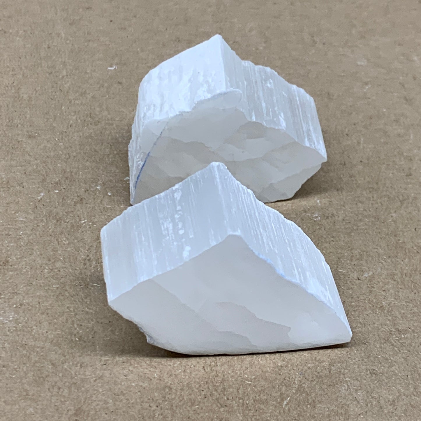 0.33 lbs, 2"-2.3", 2pcs, Natural Clear Selenite Crystal Slab Gemstone, B36933