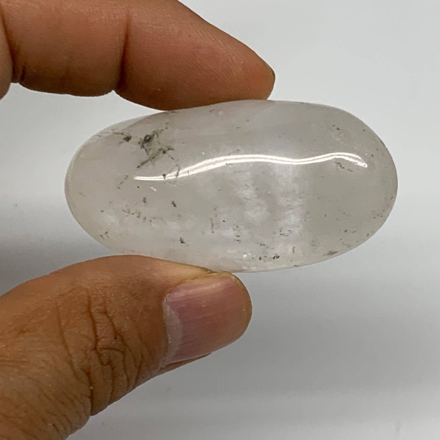123.5g, 1.7"-2", 3pcs. Natural Quartz Crystal Palm-Stone Polished Reiki, B29028