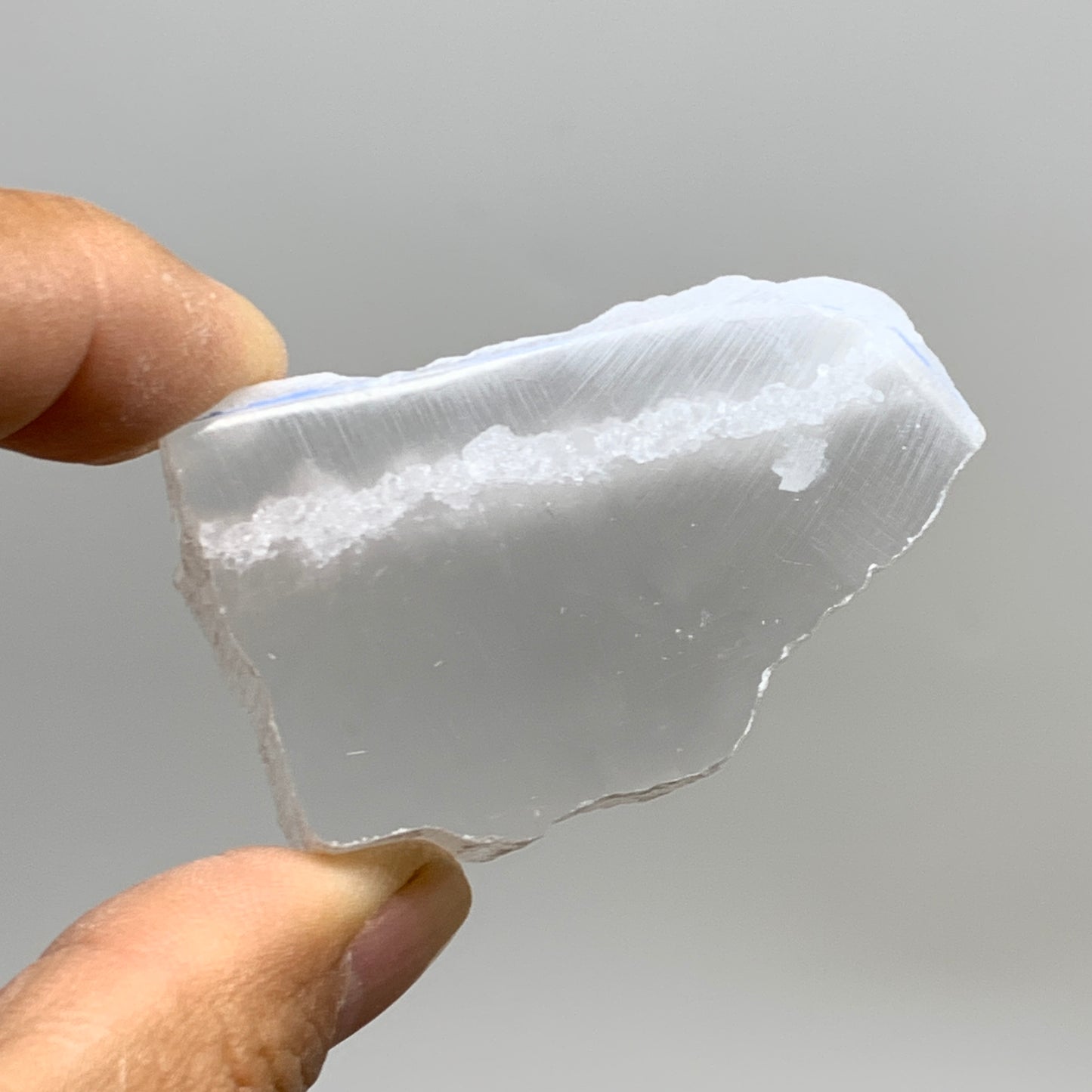0.40 lbs, 1.6"-1.9", 3pcs, Natural Clear Selenite Crystal Slab Gemstone, B36934