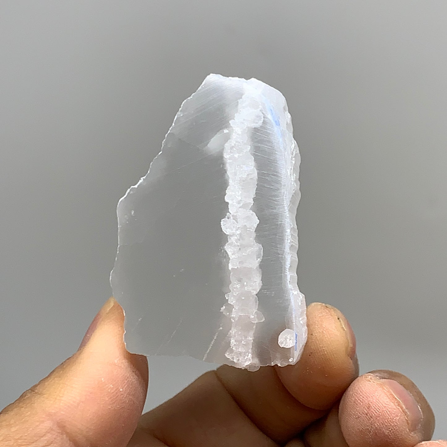 0.40 lbs, 1.6"-1.9", 3pcs, Natural Clear Selenite Crystal Slab Gemstone, B36934