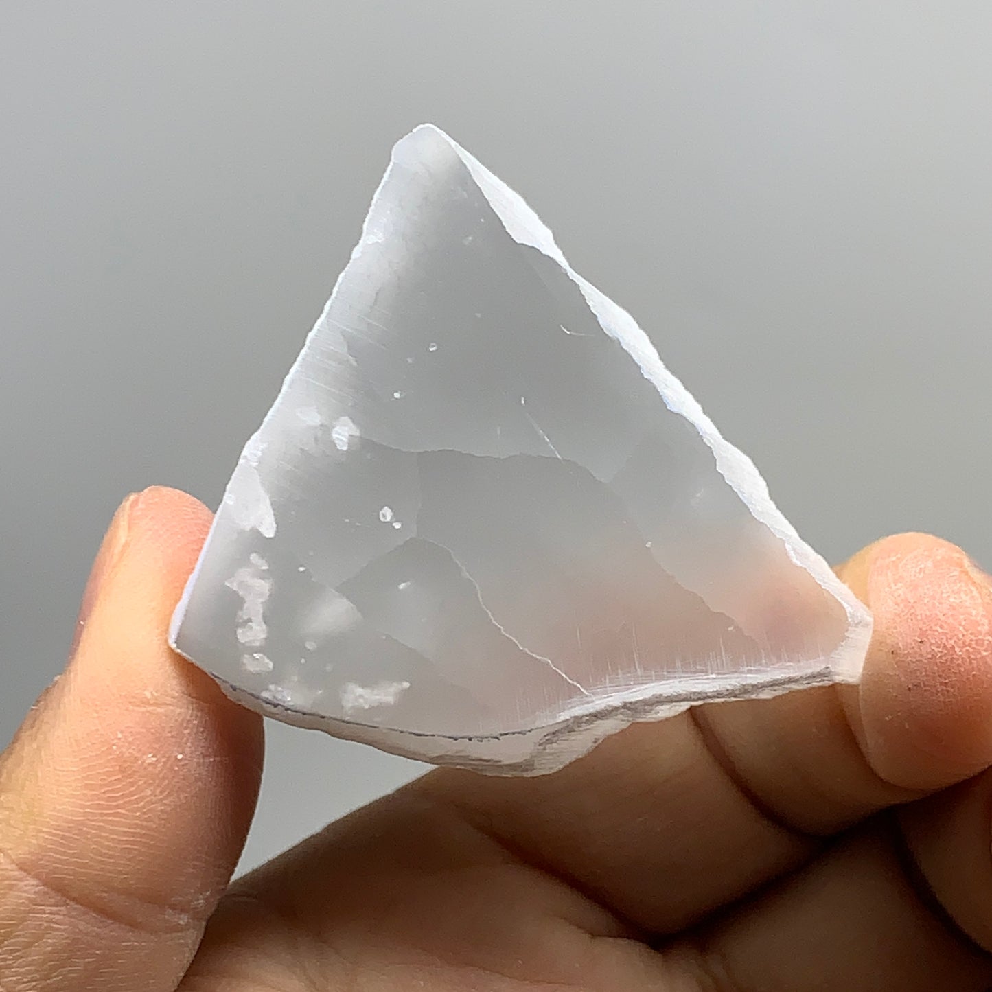 0.40 lbs, 1.6"-1.9", 3pcs, Natural Clear Selenite Crystal Slab Gemstone, B36934