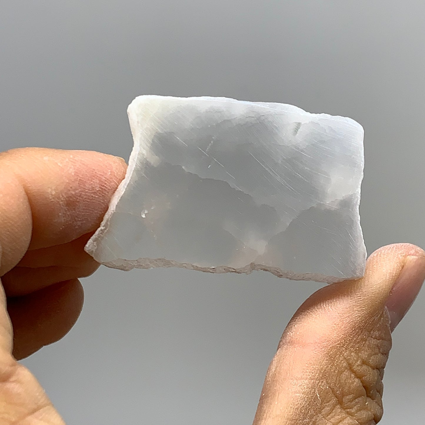 0.40 lbs, 1.6"-1.9", 3pcs, Natural Clear Selenite Crystal Slab Gemstone, B36934